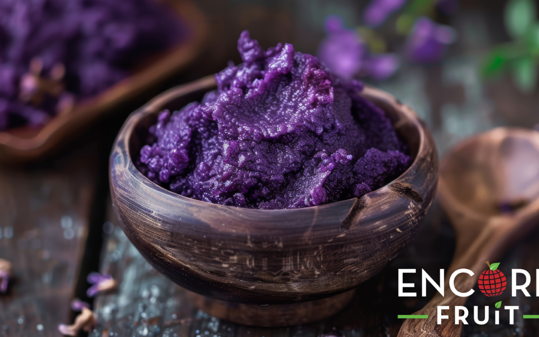 Vibrant Purple Ube Halaya Close-up In Bowl